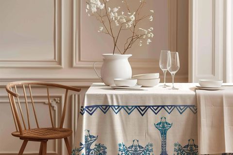 EGE MASALI PAMUK MASA ÖRTÜSÜ, 150X150 CM