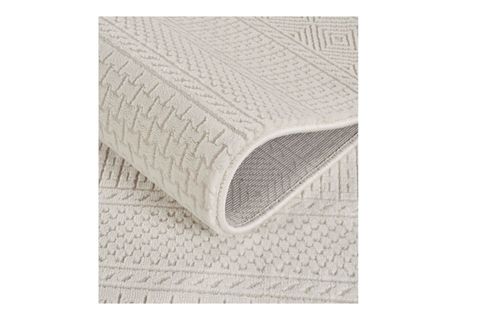 JASMİNE SERİSİ BAMBU DOKULU MAKİNE HALISI, KREM, DE505, 100X150