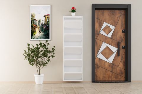 LİNEA METAL AYAKKABILIK, BEYAZ, 5 KAPAKLI