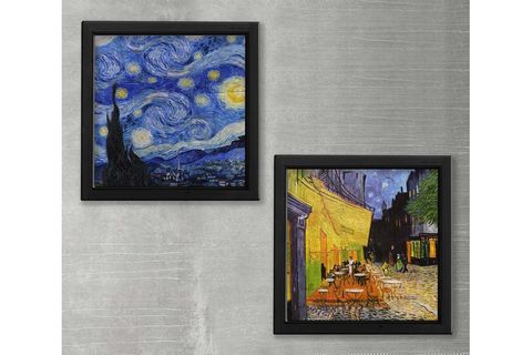 AHŞAP TRAVERTEN DOKULU VAN GOGH