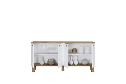 LAYA BOHEM AYAKLI ÇOK AMAÇLI DOLAP, KONSOL, 150 CM, ÇAM BEYAZ