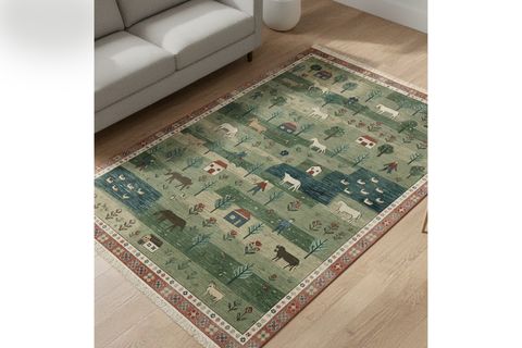 MİNİMAL BASKILI DOKUMA TABAN HALI, 165 YNG, 150X230 CM