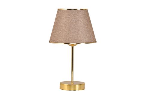 EVLİGHT MİRZA İKİLİ METAL AYAKLI GOLD ABAJUR MASA LAMBASI, KUMBEJİ