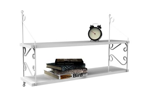 SERAMONI RAF SETİ, 2 RAFLI, PARLAK BEYAZ