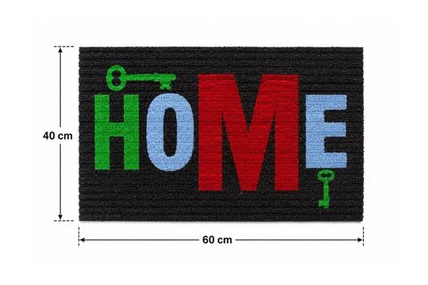 HOME KAYMAZ TABAN KAPI ÖNÜ PASPASI, GRİ, 40X60 CM
