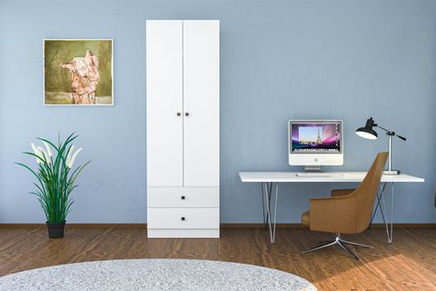 Royal 2 Door Wardrobe, White