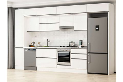 ALVİNKA 395X240 CM MUTFAK DOLABI, MBB E90B45S60 1 BEYAZ SUNTALAM