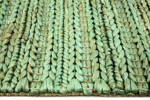EKO HALI NETRA TRİPLE GREEN XW RUSTİK JÜT HALI EL DOKUMA ÖRGÜ NATUREL HASIR HALI 140X200