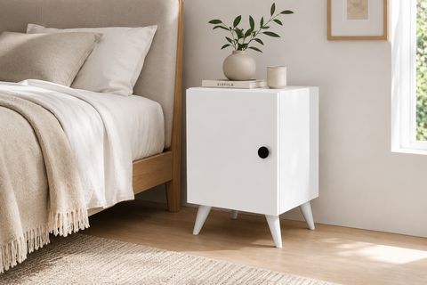 LUNEA KOMODİN, BEYAZ, 1 KAPAKLI ÇEKMECESİZ