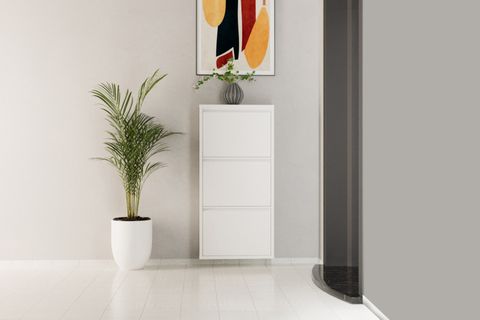 LİNEA METAL AYAKKABILIK, BEYAZ, 3 KAPAKLI