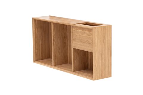 Naturel Kitaplıklı Kol Modülü Sol