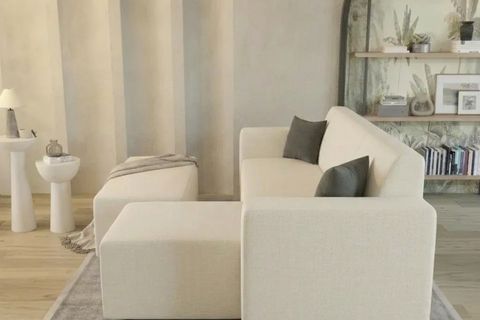 NOVA KETEN KÖŞE KOLTUK, SAĞ, KIRIK BEYAZ