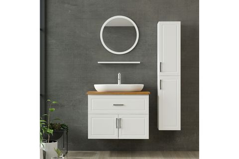 SANYA BANYO DOLABI AS2K1Ç74, BEYAZ, 100CM