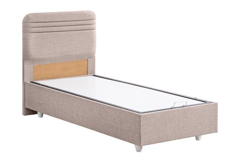 MİLA BAZA BAŞLIK VE ORTHO SOFT YATAK, AÇIK KAHVE, 90X200