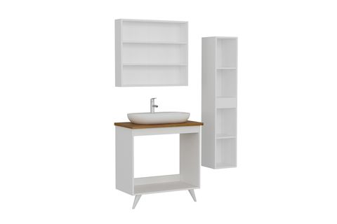 NİKA BANYO DOLABI AY2K100, BEYAZ, 85 CM