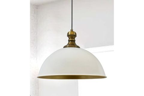 BAMYUM TEKLİ AVİZE, ESKİTME, BEYAZ