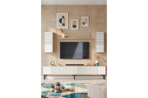 CORSA TV ÜNİTESİ, SAFİRMEŞE BEYAZ, 180 CM, TVR1819DB