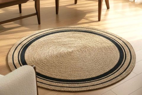 SAHARA YUVARLAK MODEL HALI, NATURAL SİYAH, 150 CM