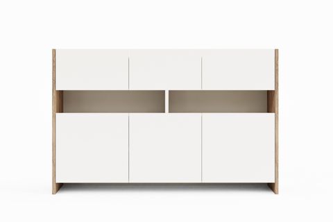 FURMET MODÜLER CORA ŞİFONYER, BEYAZ, 3 ÇEKMECELİ 3 KAPAKLI