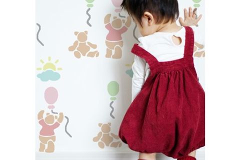 BALON VE AYICIK STENCİL ŞABLON BOYAMA 30 CM