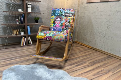 KONTES SALLANAN SANDALYE, DİEGO, NATUREL AYAK