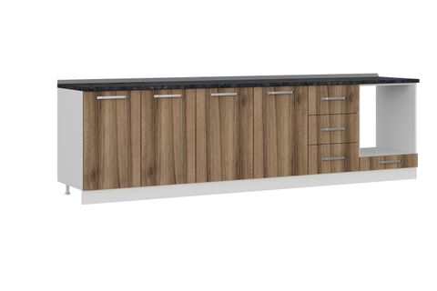 MİNAR 300 CM MUTFAK DOLABI BEYAZ DORE 300-D4-ALT MODÜL