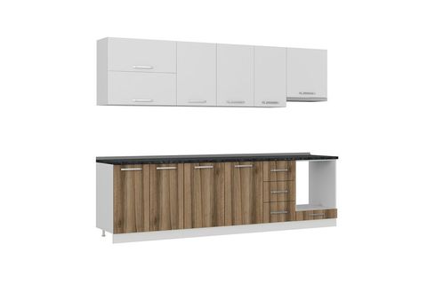 MİNAR ATLANTİS 285 CM MUTFAK DOLABI BEYAZ DORE 285-D5