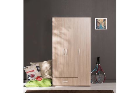 ADORE MAX 3 KAPILI TEK ÇEKMECELİ GARDIROP - İTALYAN MEŞE