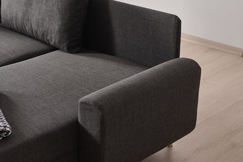 EVİANA CORNER FLAVİA KÖŞE TAKIMI, KOYU GRİ, KUMAŞ DEĞİŞİMLİ