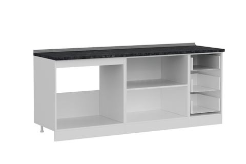 MİNAR 205 CM MUTFAK DOLABI BEYAZ 205-B1-ALT MODÜL