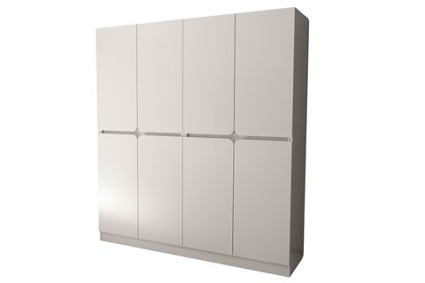 KATRE 8 KAPAKLI 2 ÇEKMECELİ LEDLİ DOLAP, BEYAZ