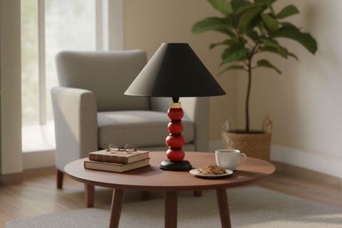 UĞUR BÖCEĞİ EL YAPIMI MASİF ABAJUR