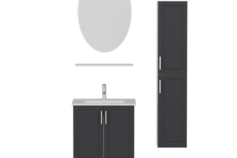 SANYA BANYO DOLABI 65CM AY2K+1EA1R+ETJ+BOY BEYAZ ANTRASİT