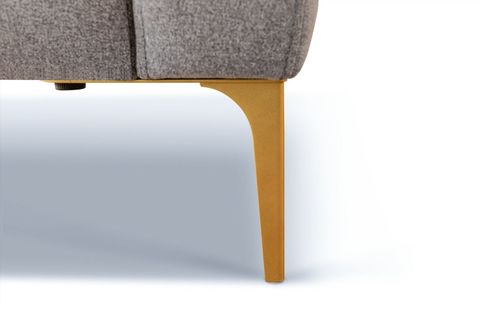 NORMOD MODÜLER UZANMALI TEKLİ KOLTUK, GRİ, METAL ALTIN AYAK