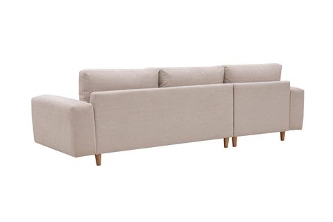 MERLİN MİNİ KÖŞE KOLTUK, NATUREL AYAK, KALIN KOL, ŞÖNİL KUMAŞ,KREM