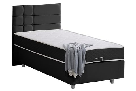 ALMADA BAZA BAŞLIK VE LETTO YATAK SETİ, ANTRASİT, 100X200