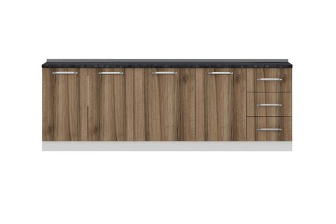 MİNAR 245 CM MUTFAK DOLABI BEYAZ DORE 245-D1-ALT MODÜL
