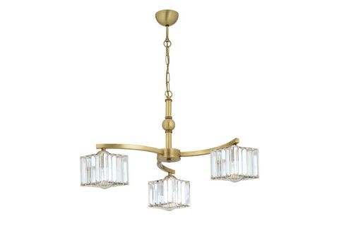 APLİQA RİMA 3 KOLLU KRİSTAL TAŞLI AVİZE, ESKİTME