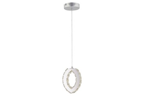 WİCKER TEKLİ LEDLİ AVİZE, KROM