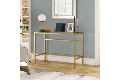 ELLA GOLD METAL CAM ÇALIŞMA MASASI