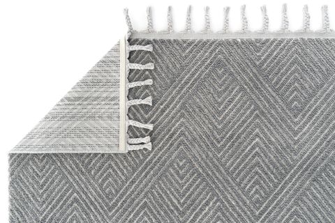 EKO HALI URBAN URB 01 GRİ ETNİK HAV TOZ VERMEZ YUMUŞAK KESME YOLLUK HALI 120X300