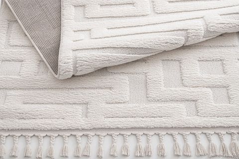 ENJOY BUKLELİ PELUŞ SHAGGY HALI C796B, KREM, 120X170