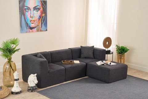 RAKS SERİSİ MODULER FULL SÜNGER KÖŞE KOLTUK, SAĞ VE SOL, ANTRASİT