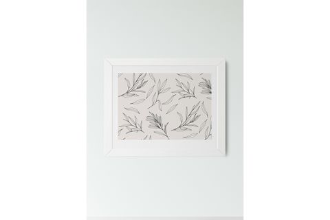 ÇİZİM DAL TABLO, BEYAZ ÇERÇEVE, 18X24