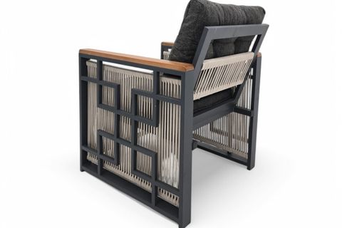 PUSULA METAL ÜÇLÜ OTURMA GRUBU, CAPPUCİNO