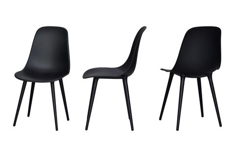 TİLİA SİYAH 2 SANDALYELİ BAHÇE BALKON BİSTRO SETİ, SİYAH, 60X60 CM