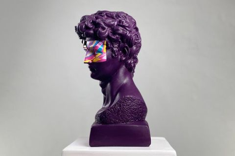 DAVID PURPLE POP POP ART DEKORATİF ROMA YUNAN HEYKELLERİ