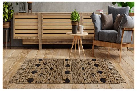 OSSO CASABLANCA JÜT HALI CSS08, VİNTAGE DESENLİ, HASIR, 120X180