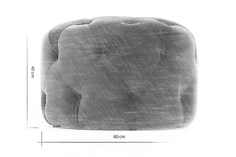 TUBİHOME KAPİTONELİ OVAL PUF, ANTRASİT