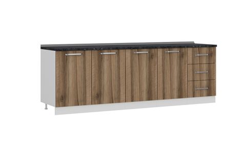 MİNAR 250 CM MUTFAK DOLABI BEYAZ DORE 250-D2-ALT MODÜL